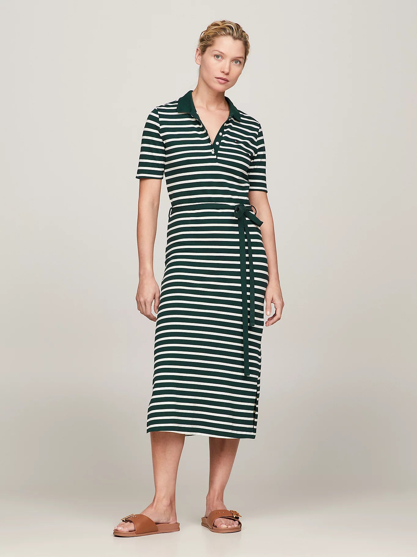 BRETON STRIPE MIDI POLO DRESS crystalboutiquearmagh