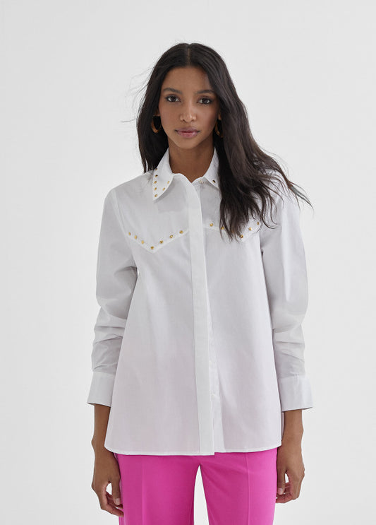 SHIRT WITH RHINESTONE DETAILS (Size S)
