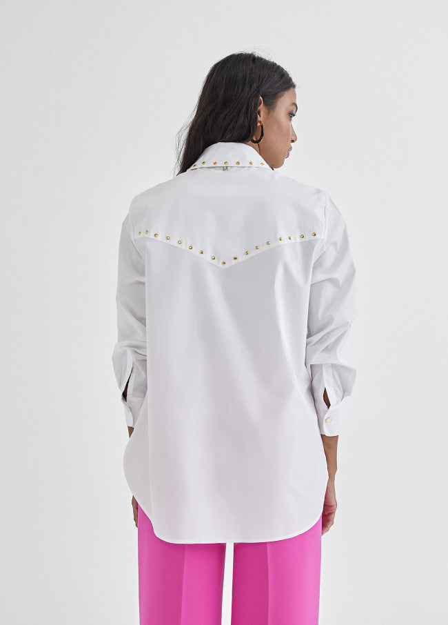 SHIRT WITH RHINESTONE DETAILS (Size S)