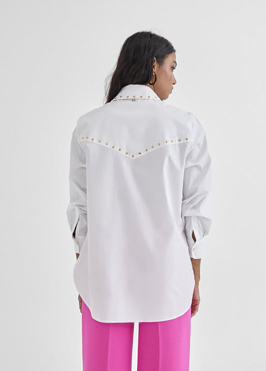 SHIRT WITH RHINESTONE DETAILS (Size S)