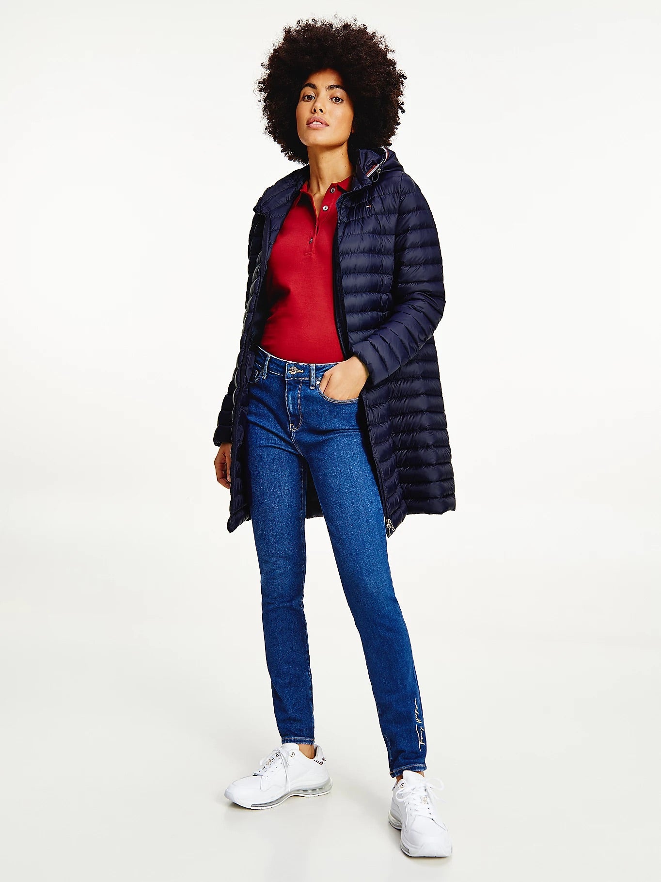 TH ESS Lightweight Down Packable Coat - Navy