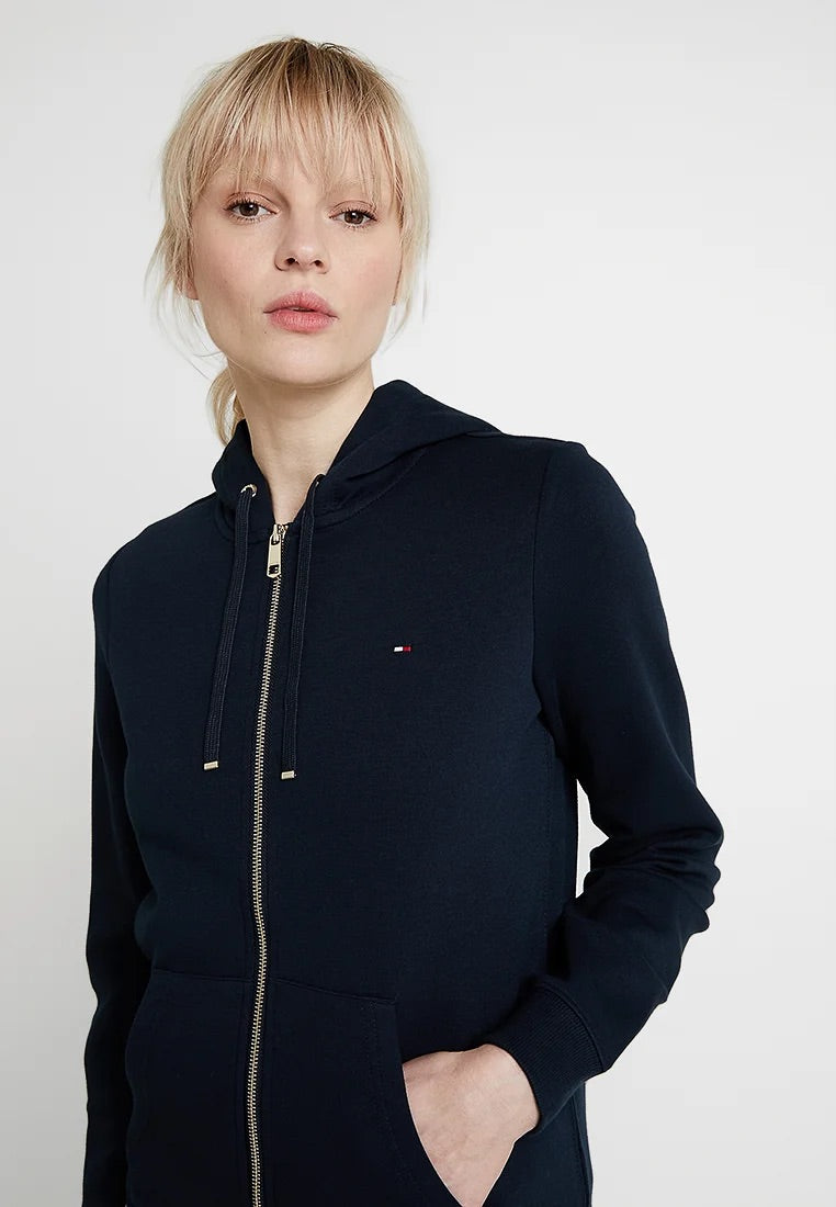 Heritage zip-through hoodie - navy
