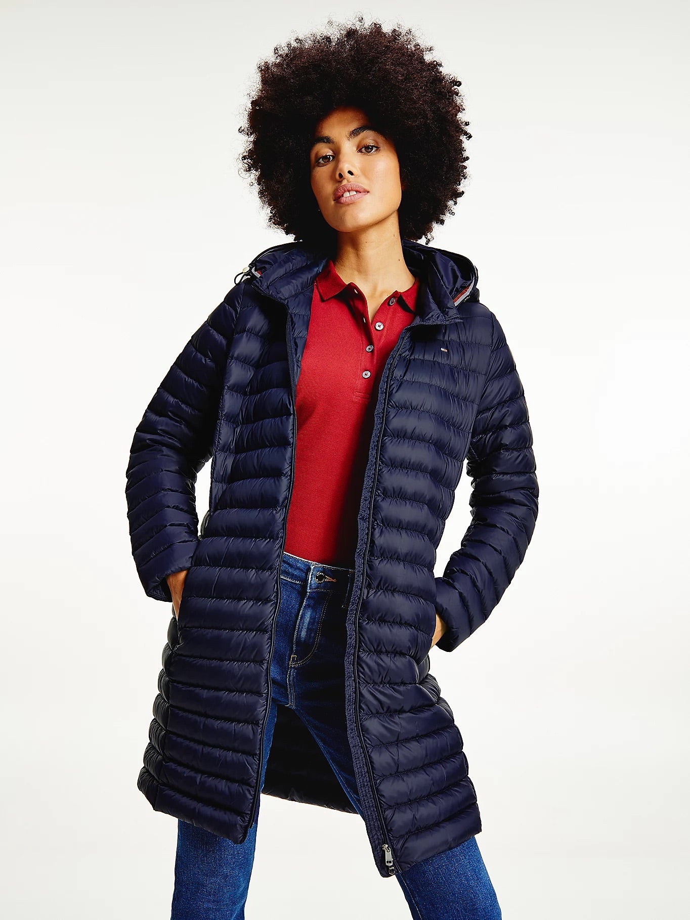TH ESS Lightweight Down Packable Coat - Navy