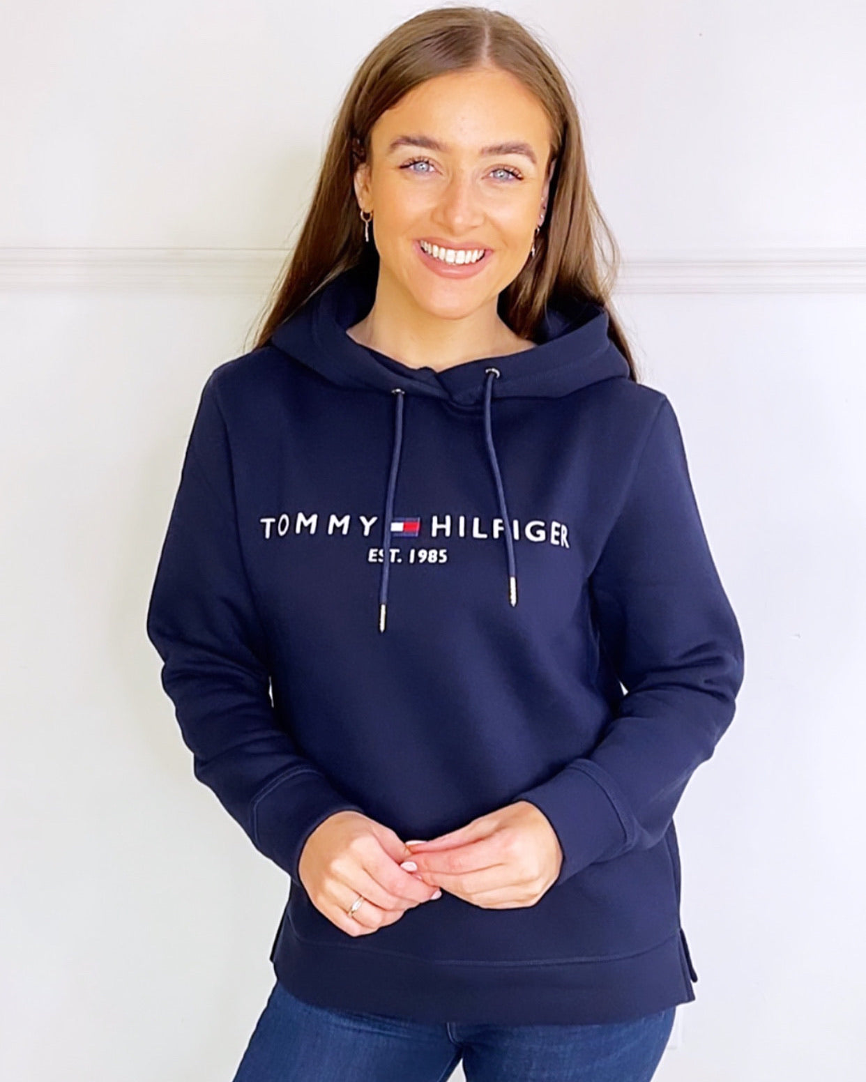 Essential Hoodie- navy – crystalboutiquearmagh