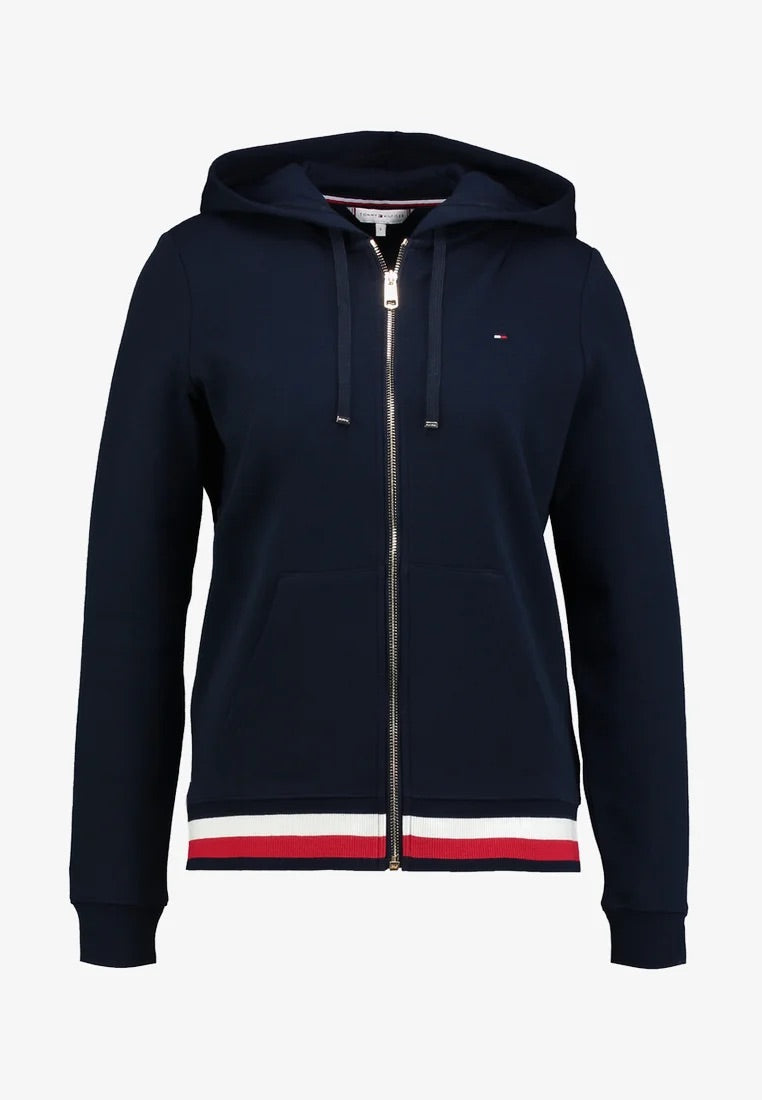 Heritage zip-through hoodie - navy