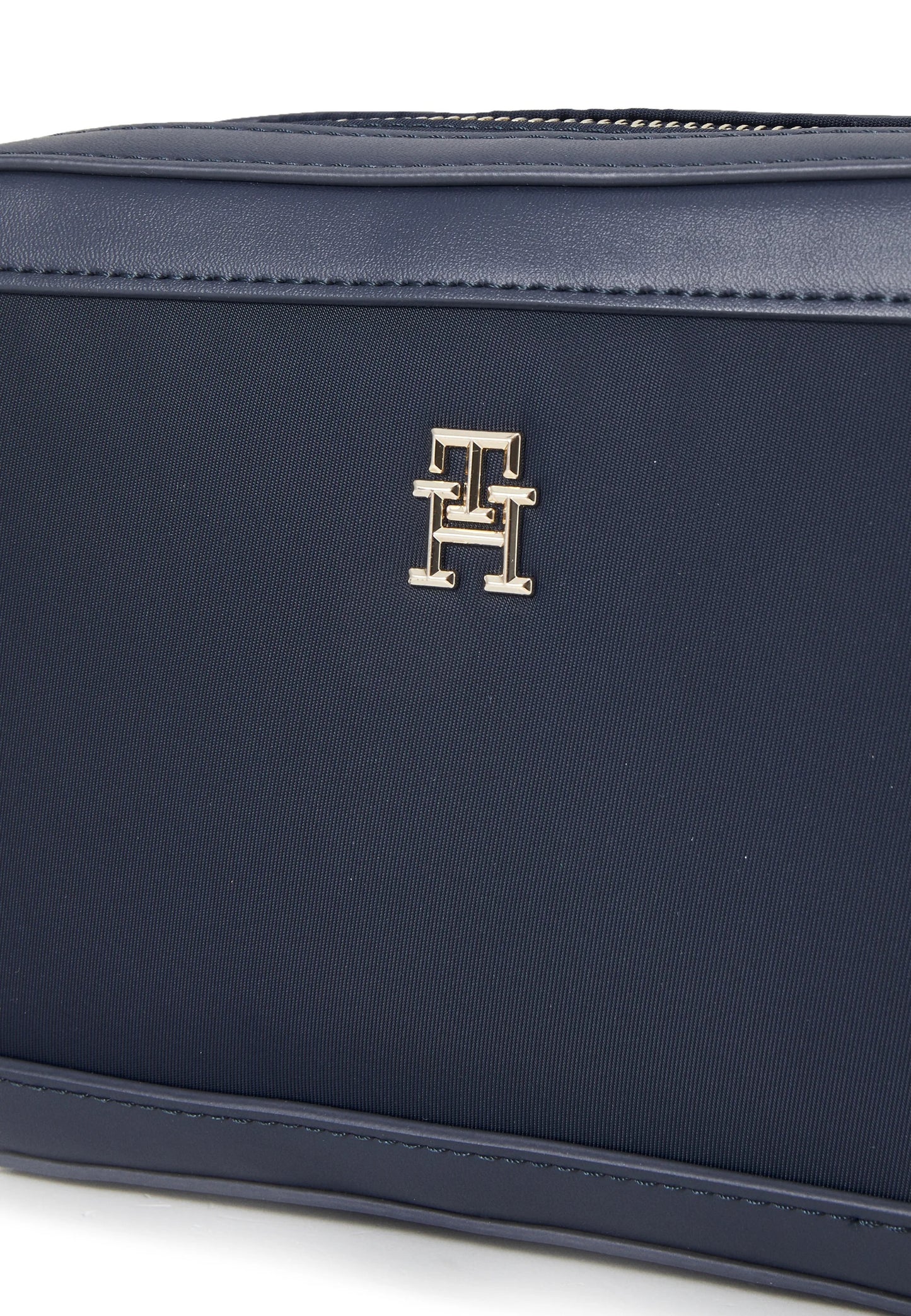 Navy essential flap crossover bag