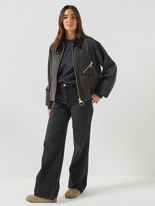Arlene checked wax jacket