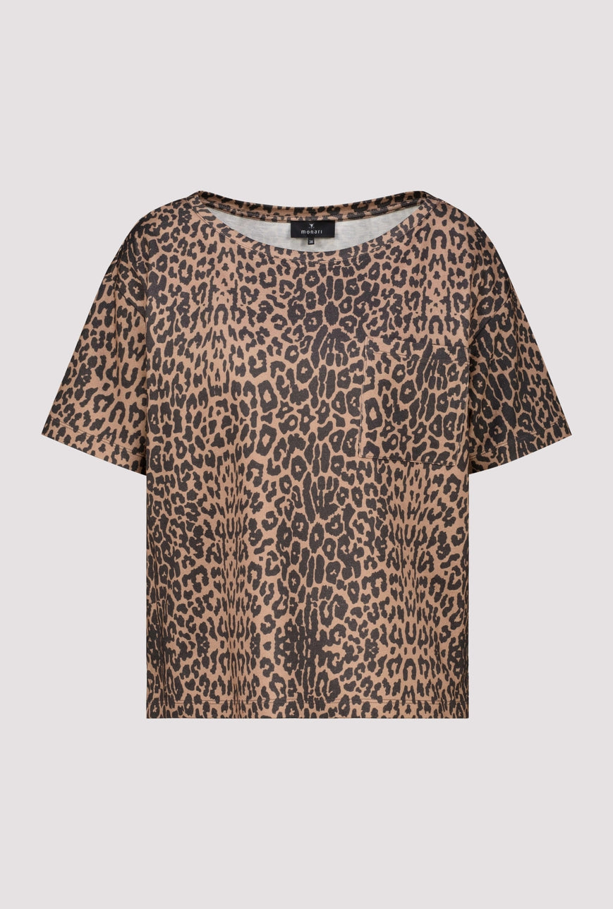 Leopard Short Sleeve Top 838