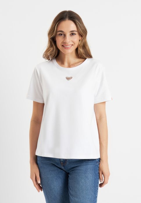 White heart T-shirt