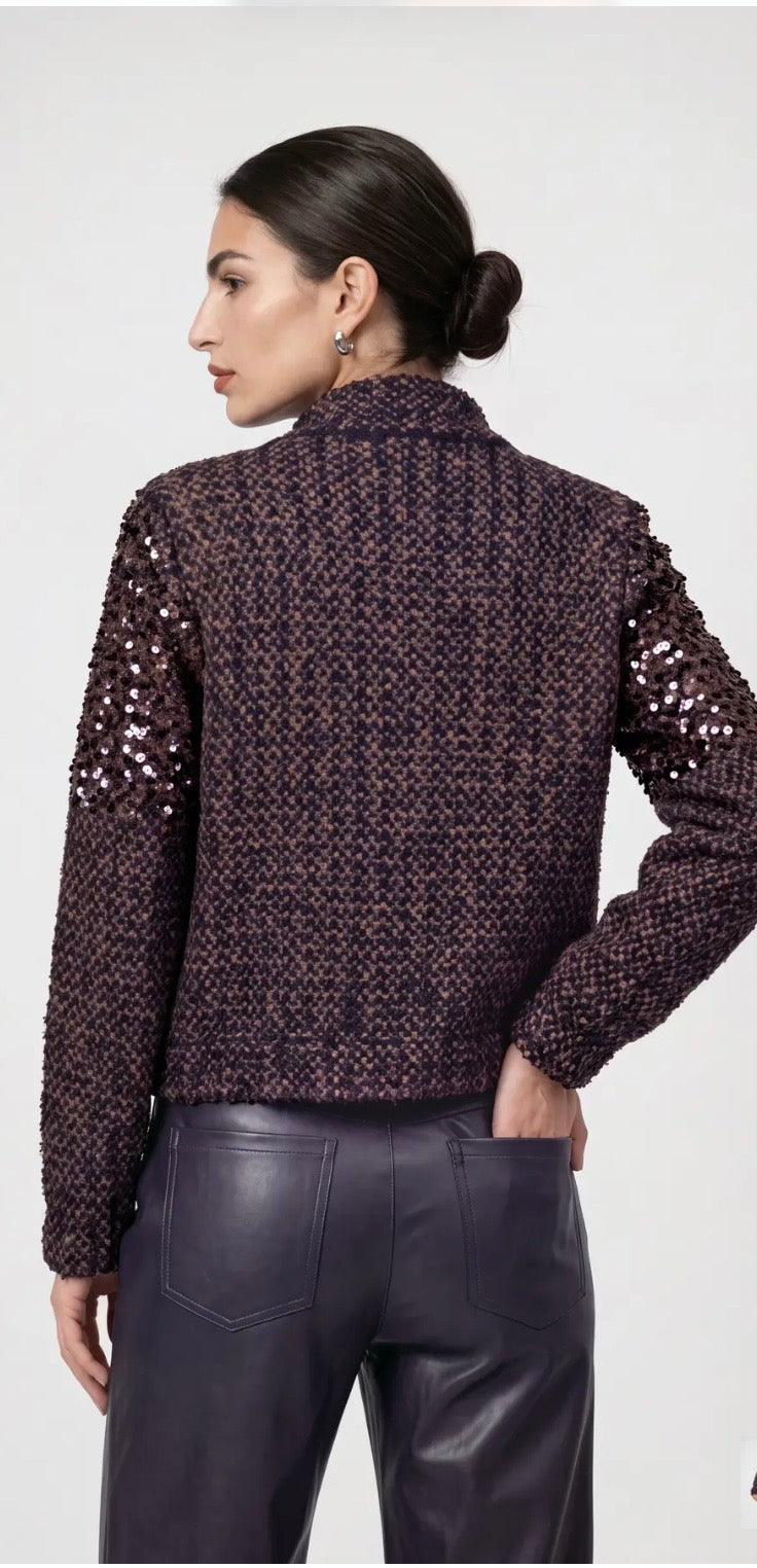 Brown/chocolate Sequin Cardigan 408