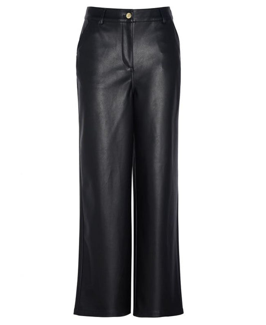 Aria Faux-Leather Wide-Leg Trousers Barbour International