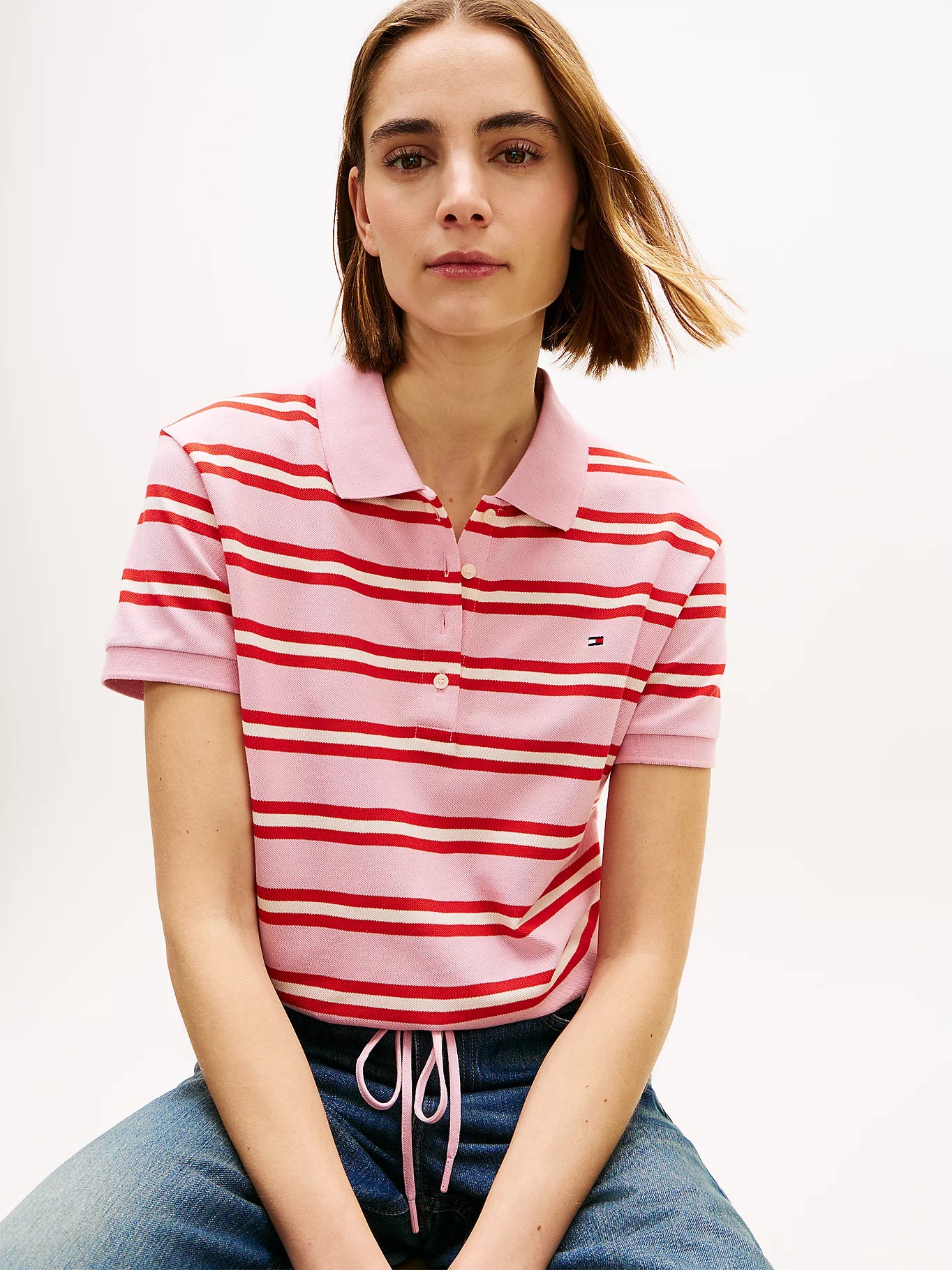 1985 Regular Fit Tie Front Polo Shirt
