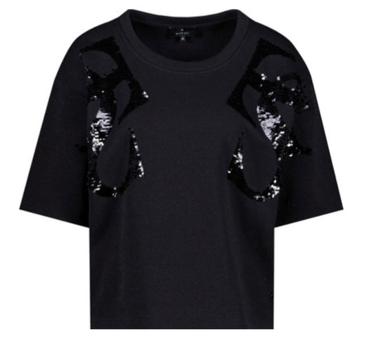Black sequin front top 873