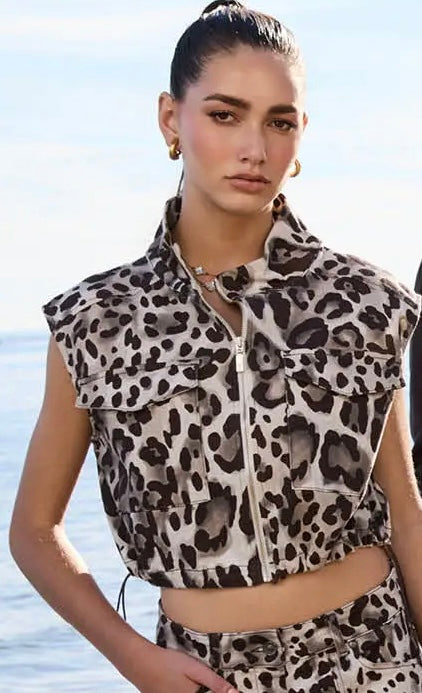 Waistcoat Leopard Print 922