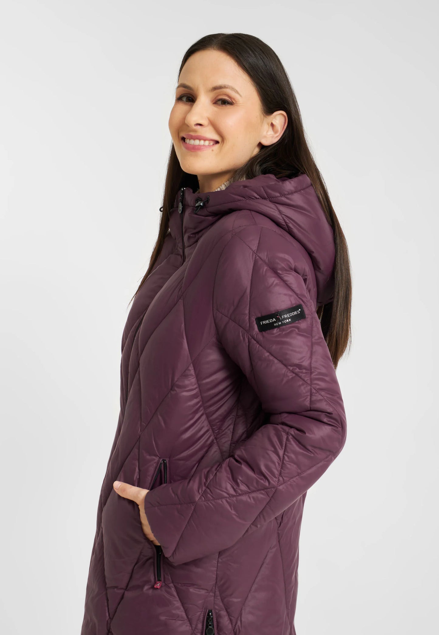 Wine long down coat 5810