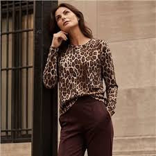 LONG-SLEEVE SHIRT WITH LEOPARD PRINT 869