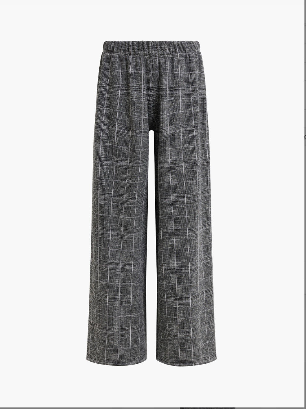 Wesley Jersey Wide Leg Check Trouser