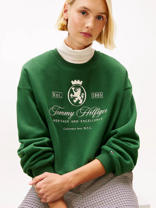 TH Crest Embroidery Relaxed Sweatshirt
