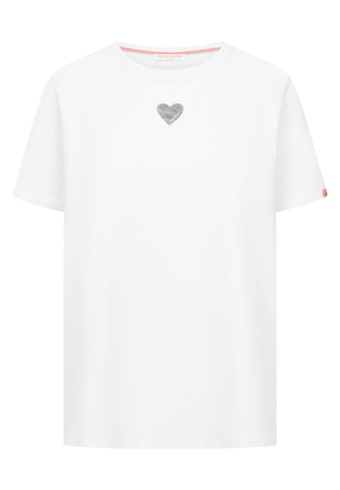 White heart T-shirt