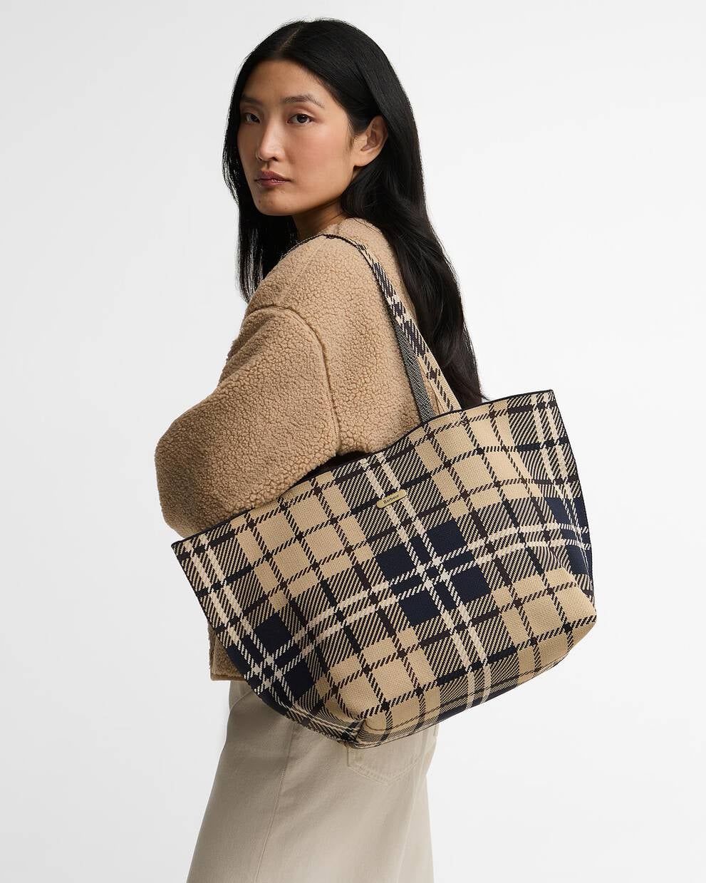 Layla Tartan Large Tote Bag