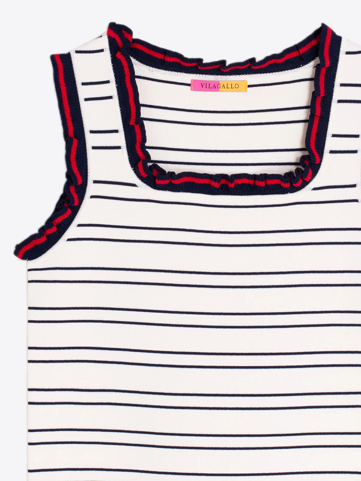 TOP WHITE STRIPED POINT