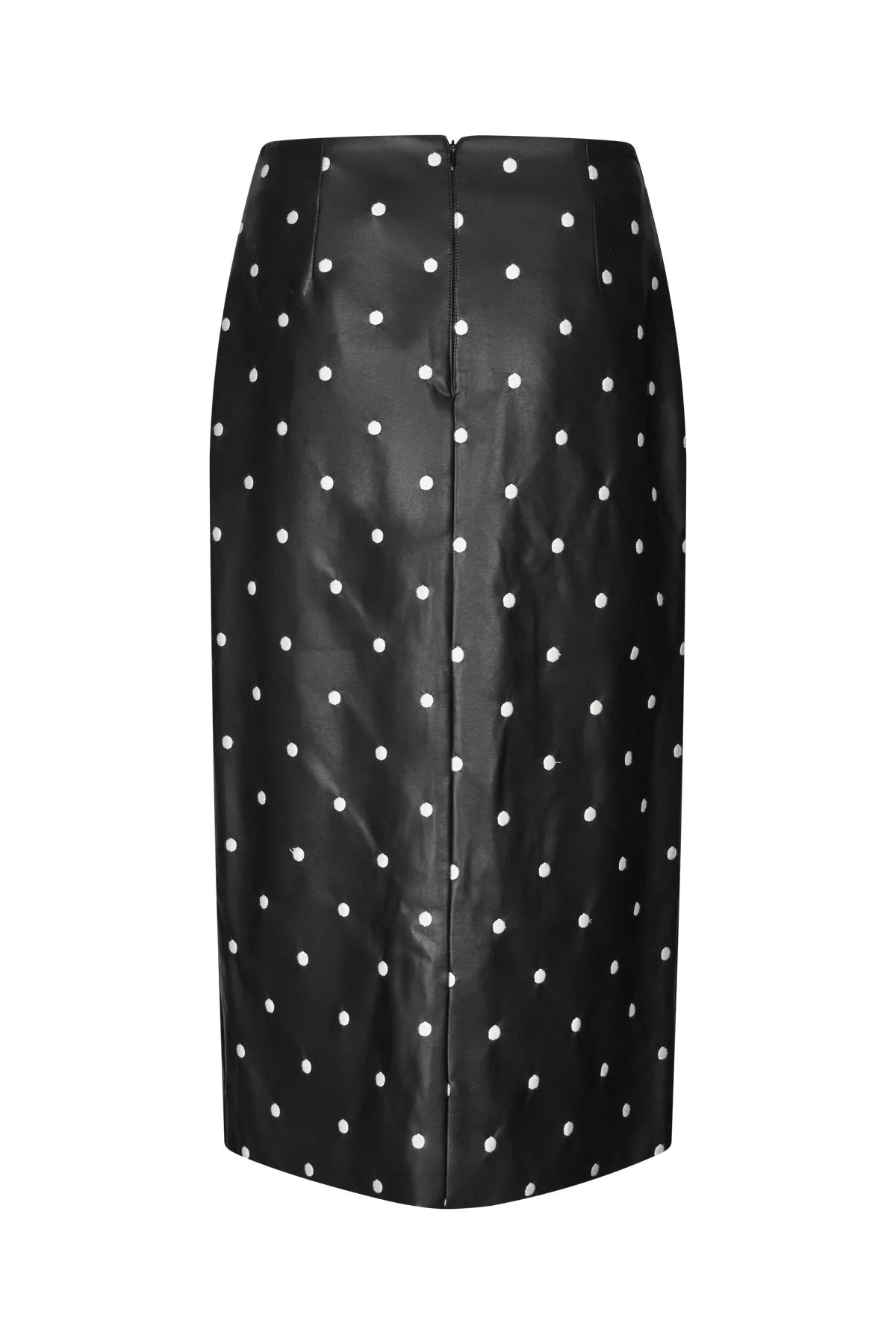 Lunacras Black Spot Leather Look Skirt