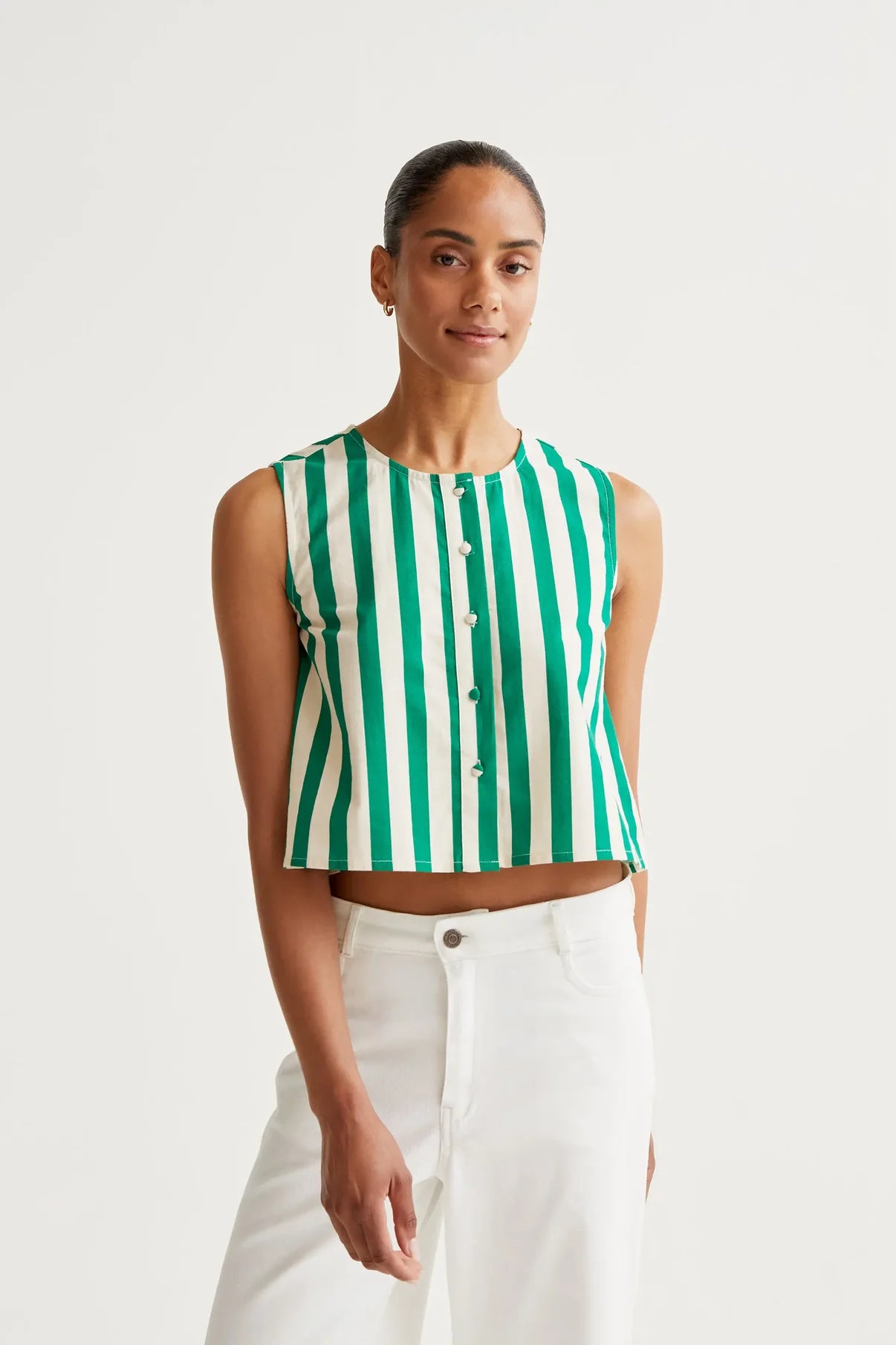 Bamboo Green Print Top