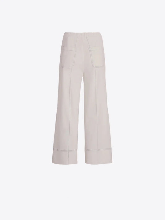 White trouser trimmed navy