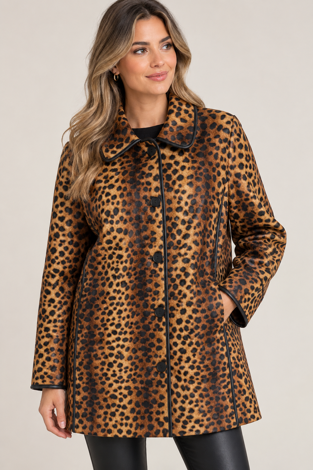 Leopard showerpoof coat