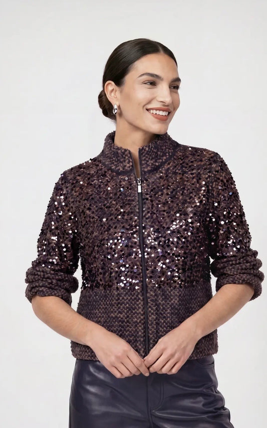 Brown/chocolate Sequin Cardigan 408