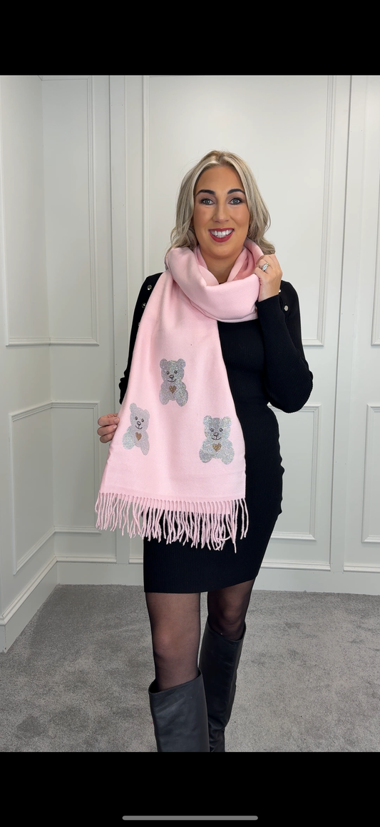 Beat scarf- light pink