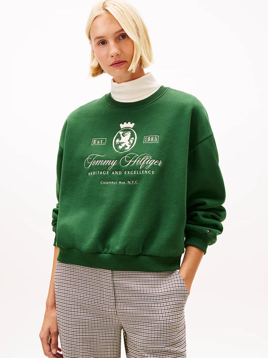TH Crest Embroidery Relaxed Sweatshirt