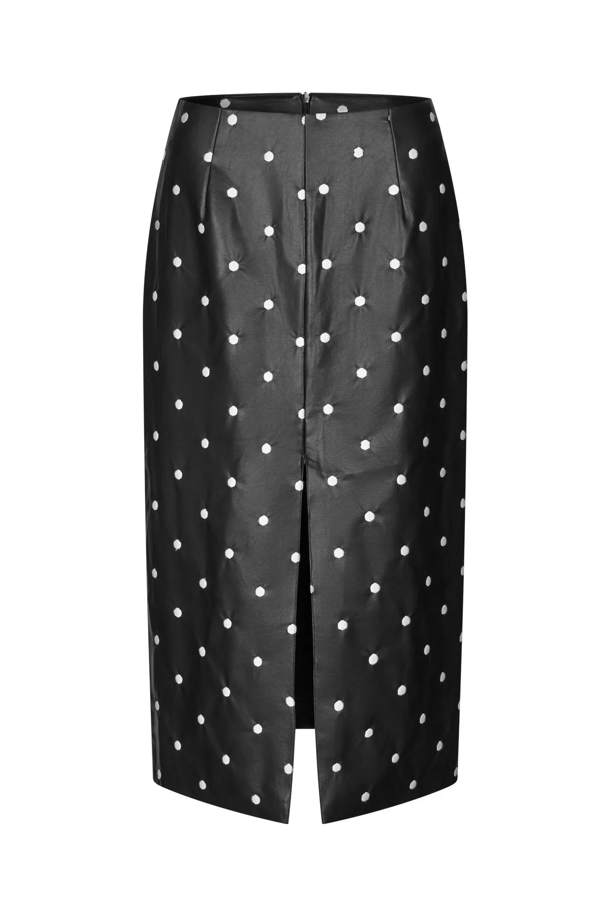 Lunacras Black Spot Leather Look Skirt