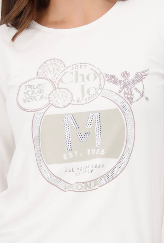 Round neck M sequin top 842