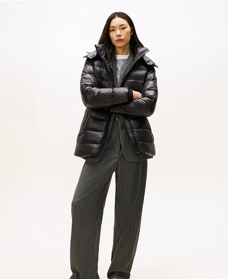 Black short gloss coat