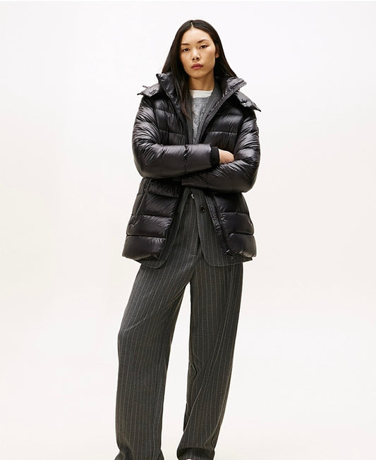 Black short gloss coat