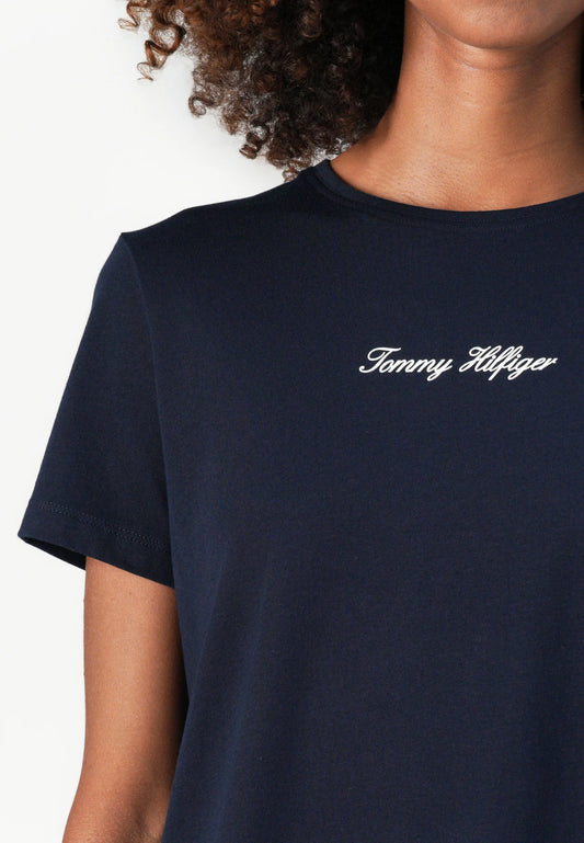 Classic script Tee - Navy