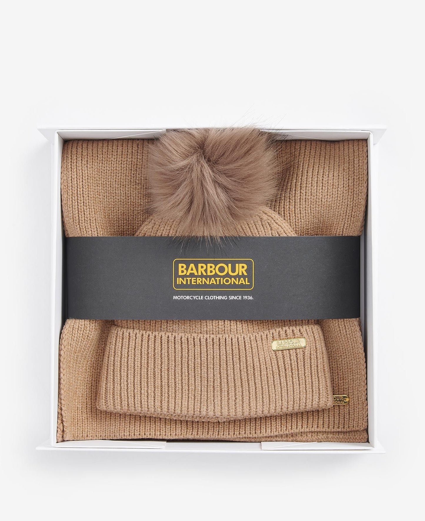 Mallory Beanie & Scarf Gift Set- Light Trench