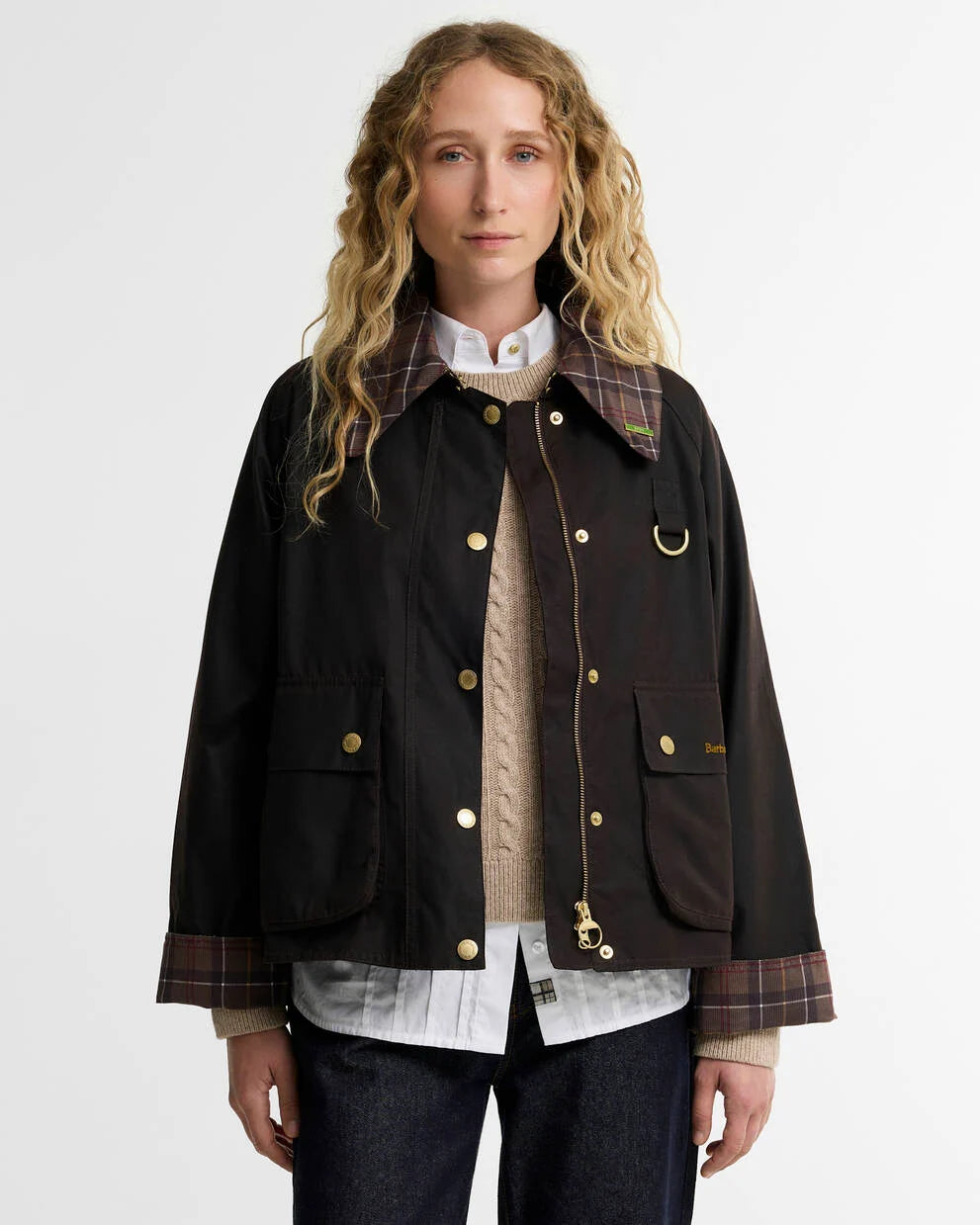 Icons Tartan Collar Spey Waxed Jacket