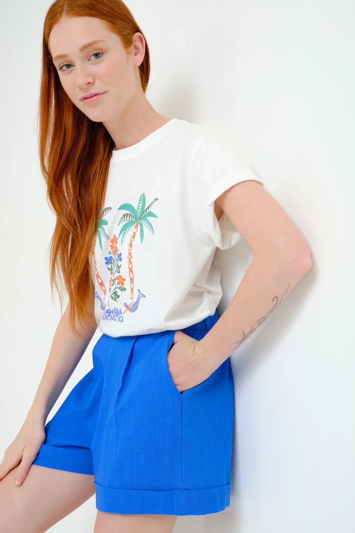 Blue shorts