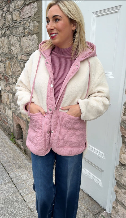 Teddy coat pink