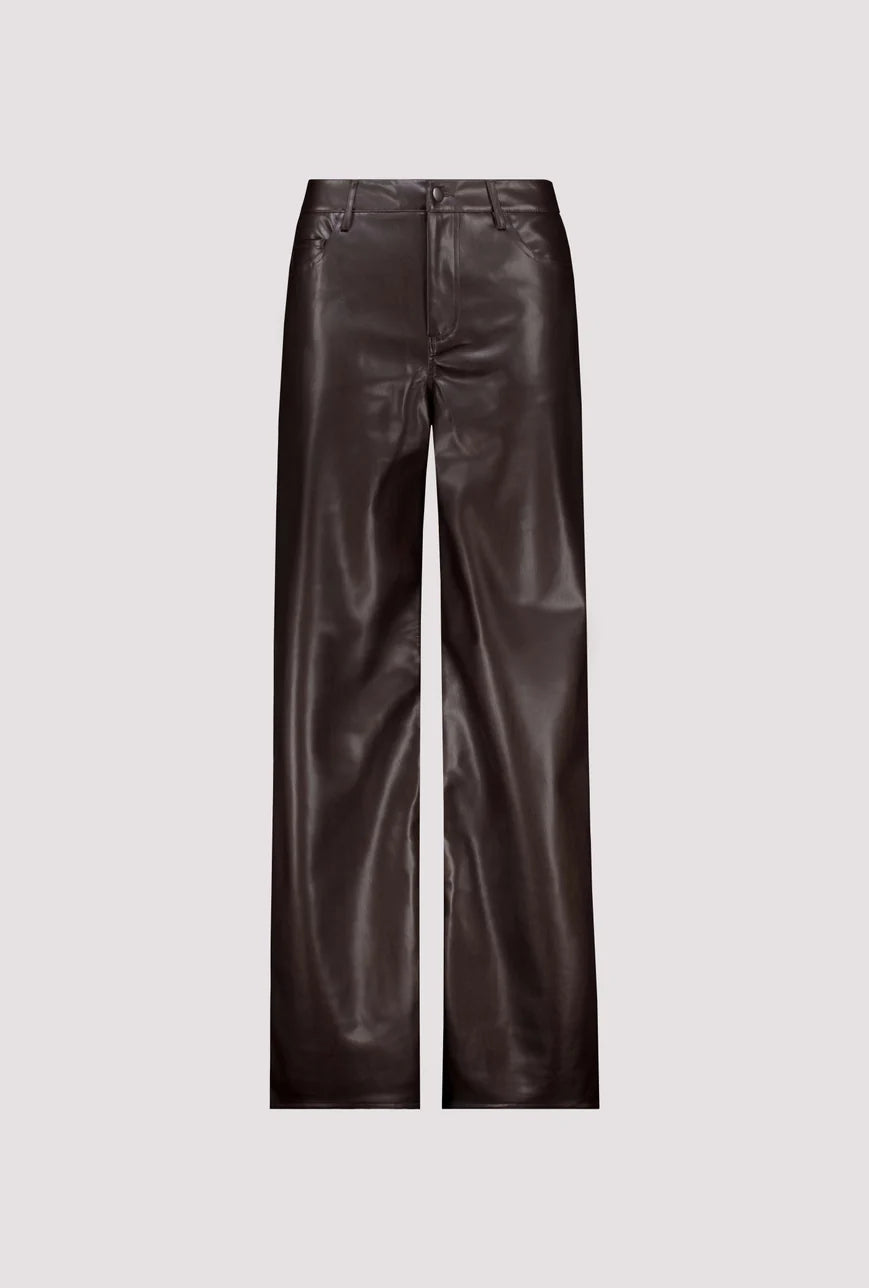 Brown leather effect trousers 110