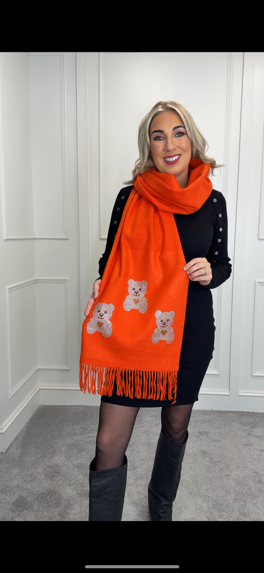 Bear scarf - orange