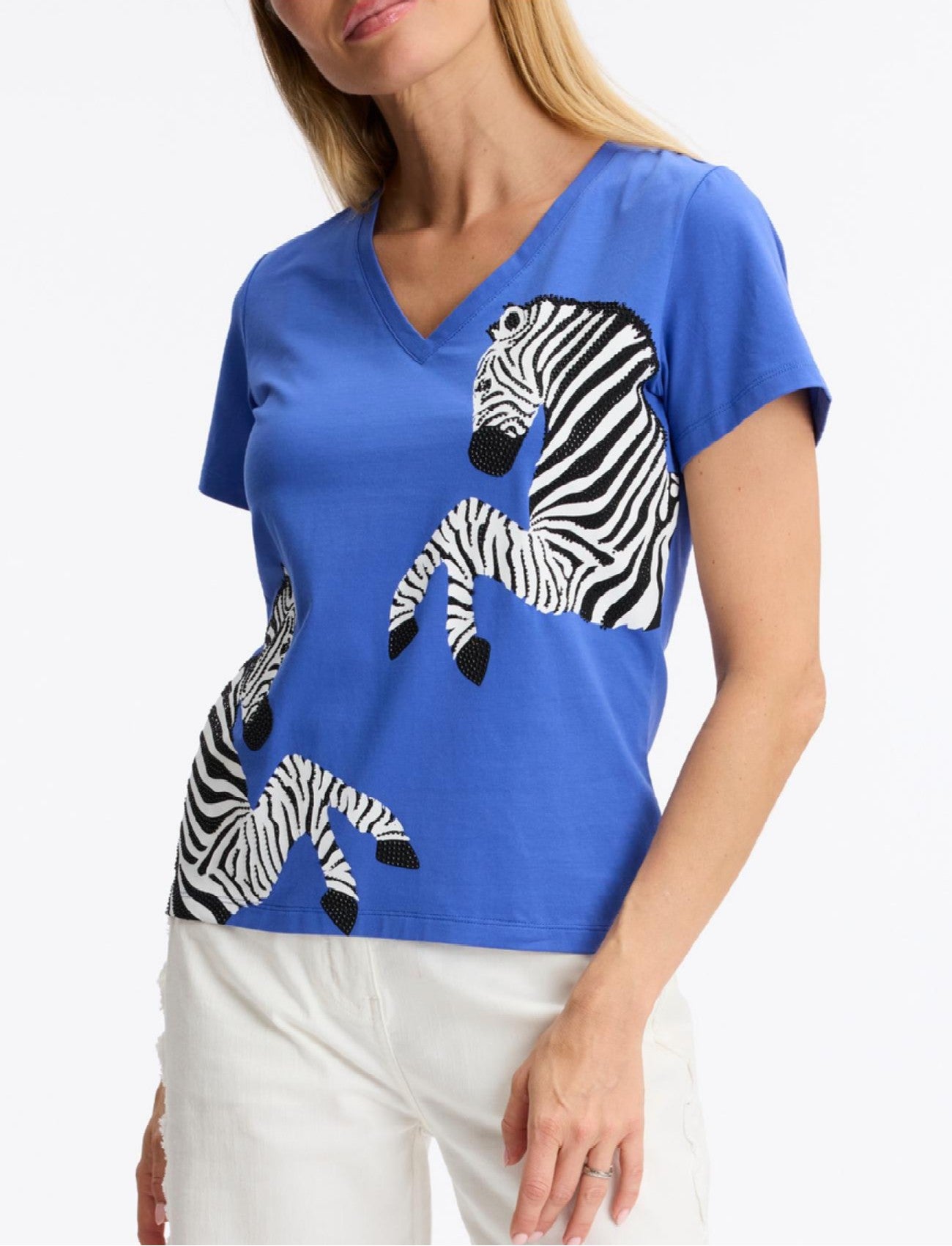 Leo Blue Zebra Top 999