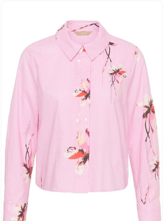 Brila Pink Stripe/Flower Shirt
