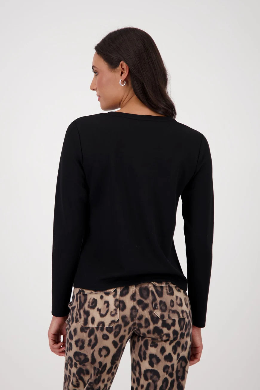 Black sweatshirt Crystal writing 059