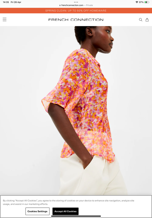 Flower print blouse