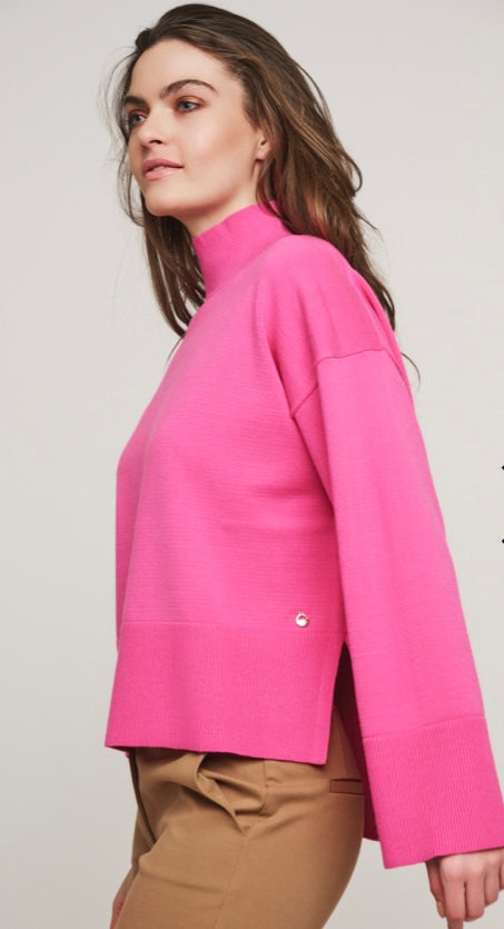 Britt magenta turtleneck sweater