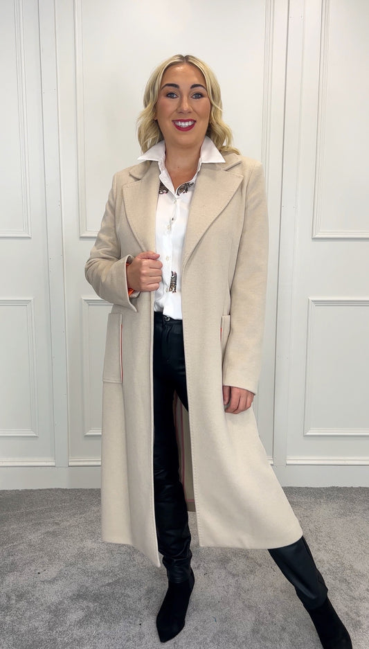 Nora blond belted coat