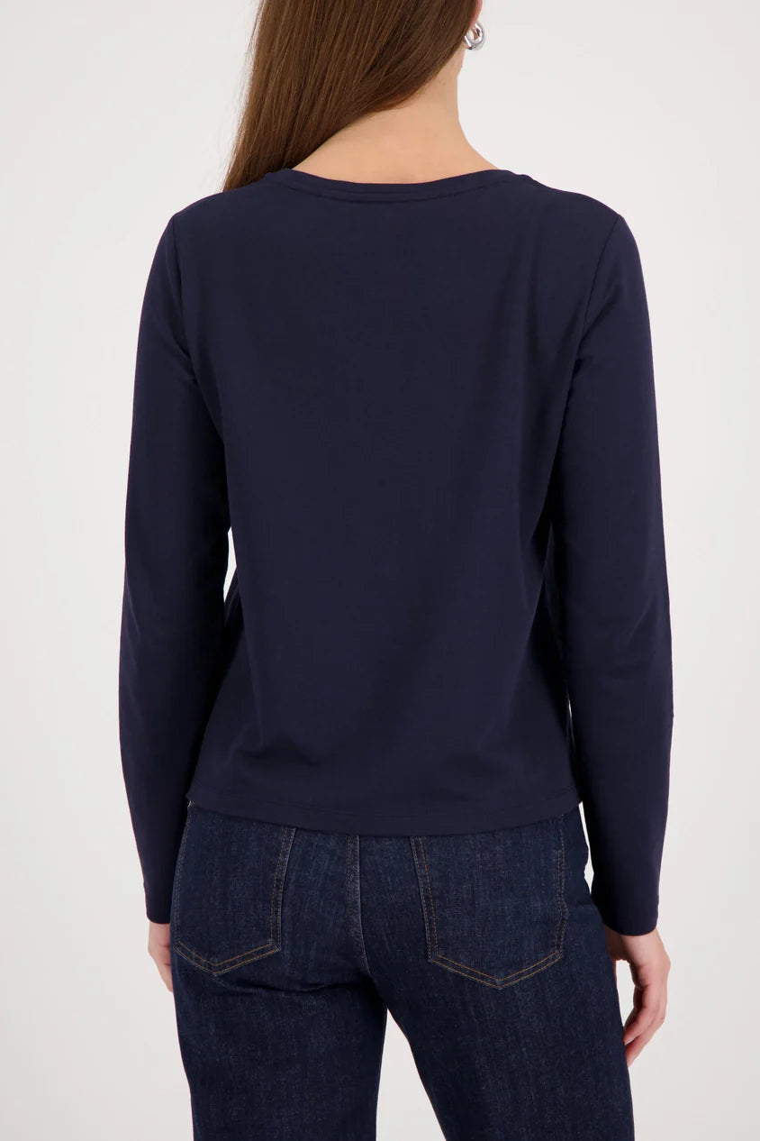 Long sleeve Navy T- shirt 078